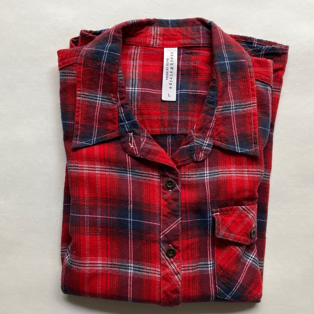 Urban Outfitters Long Sleeved Plaid Shirt Size L Button Up